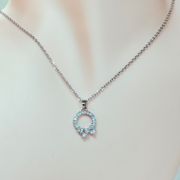 Chic Silver Necklace with CZ - Picture 8 of 9